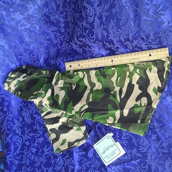 NWT 🪖 Pet Cargo Jacket - Dog Classic Camo Military Fatigues w/ Hood Size Medium - Picture 5 of 16
